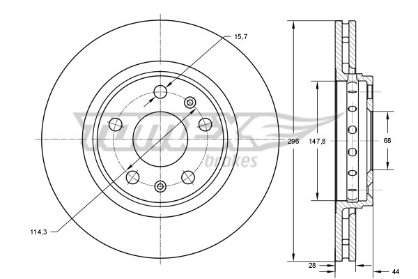 TOMEX Brakes Bremsscheibe